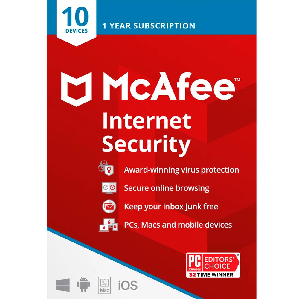 McAfee Internet Security - Licencia para 10 Dispositivos / 1 Año