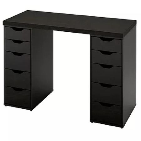 Escritorio de Melamina Moderno Negro 140cm