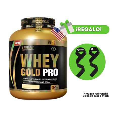Proteína Whey Gold Pro 3 Kg Vainilla Un  + Straps de regalo