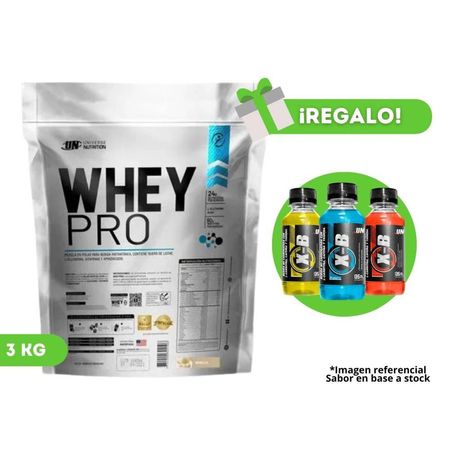Proteína Whey Pro 3 Kg Vainilla Un  + 3 Xb de regalo