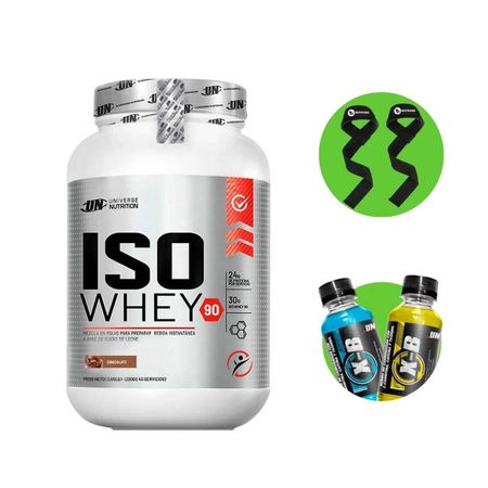 Proteína Iso Whey 1.1 Kg Chocolate Un  + Straps + Xb