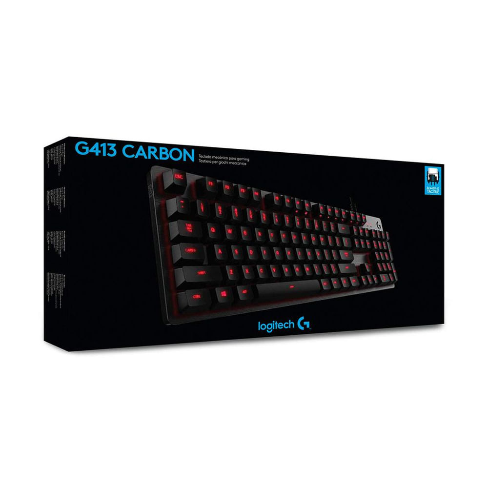 TECLADO MECANICO GAMING G413 CARBON