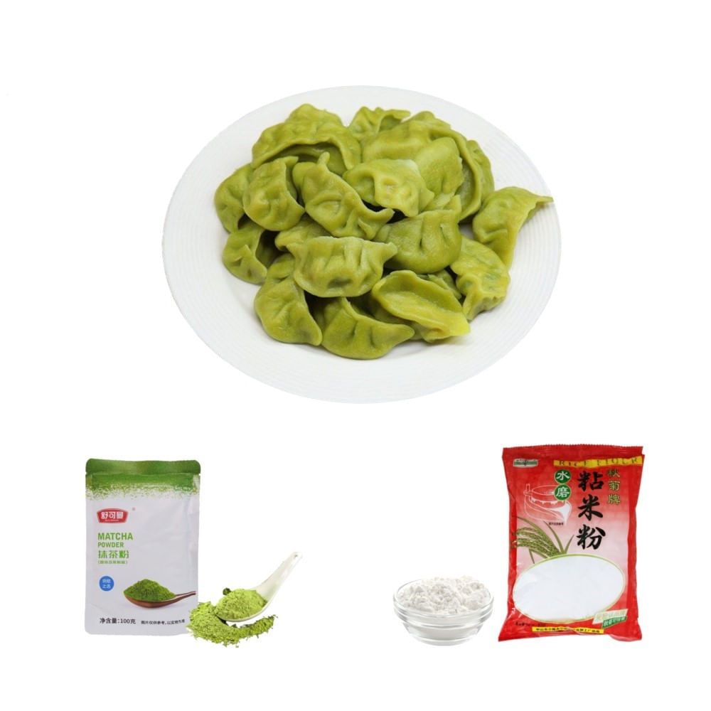 Pack Dumplings 2u Harina de Arroz y Matcha en Polvo