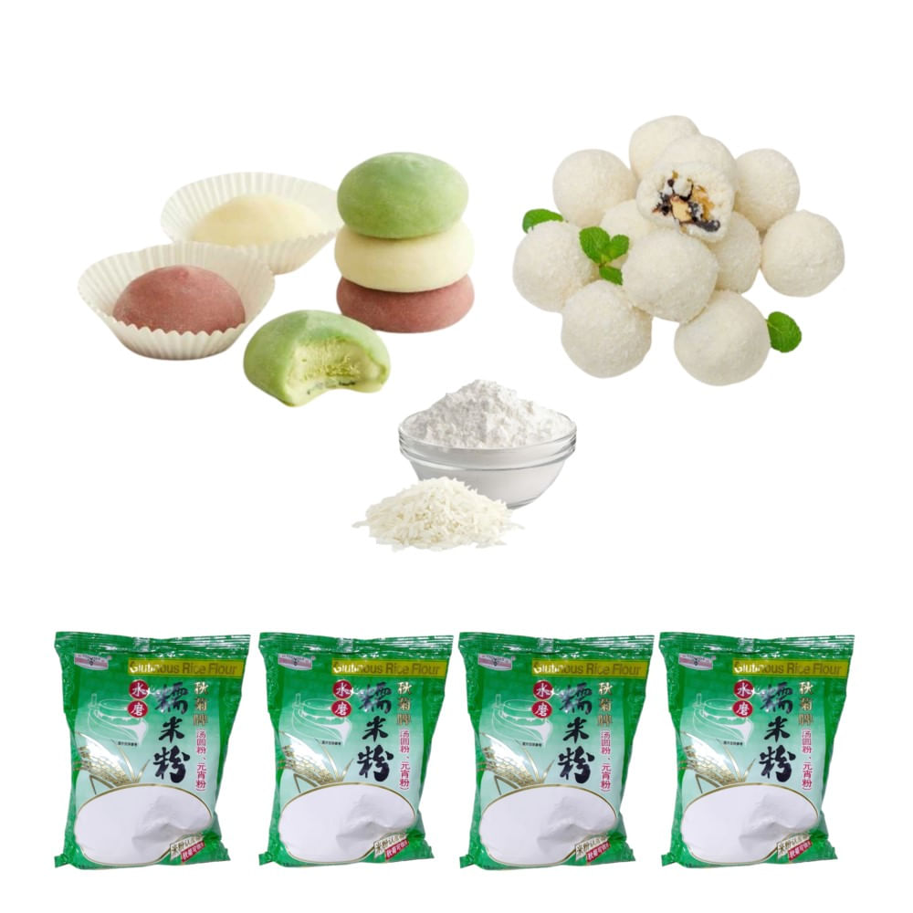 Pack 4u Harina De Arroz Glutinoso 4u de 400gr
