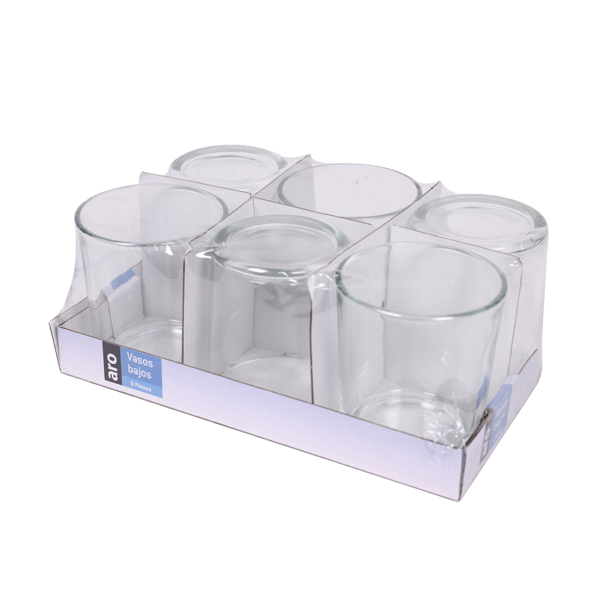 Set de Vasos ARO Bajos 6pzas