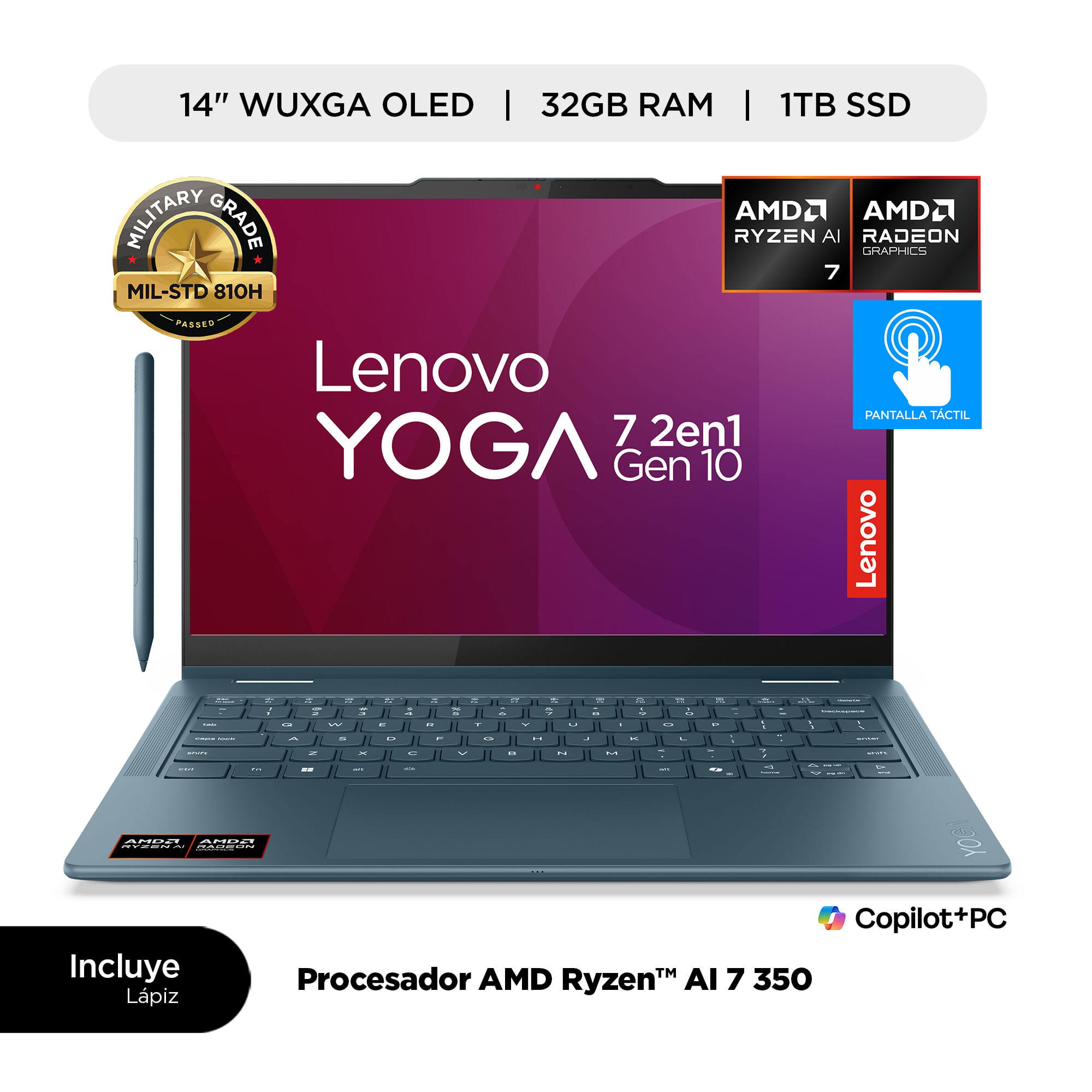 Laptop LENOVO Yoga 7 2en1 14AKP10 14"" AMD Ryzen AI 7 32GB 1TB W11
