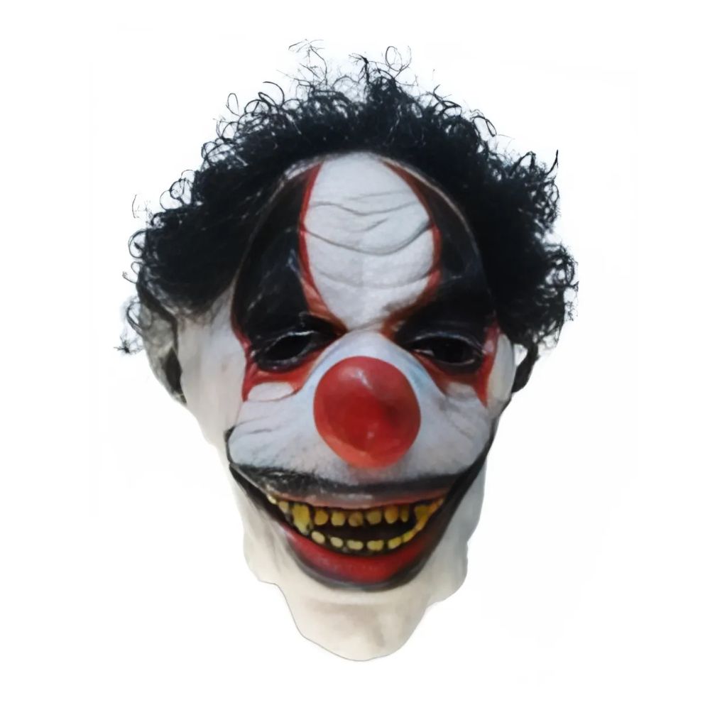 Máscara de Látex Payaso Con Pelo Terror Halloween