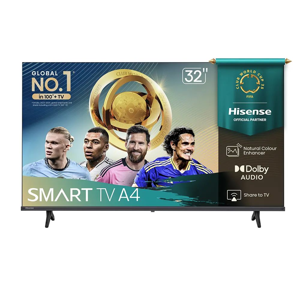 TELEVISOR HISENSE 32 HD SMART TV VIDAA 32A4K NEGRO