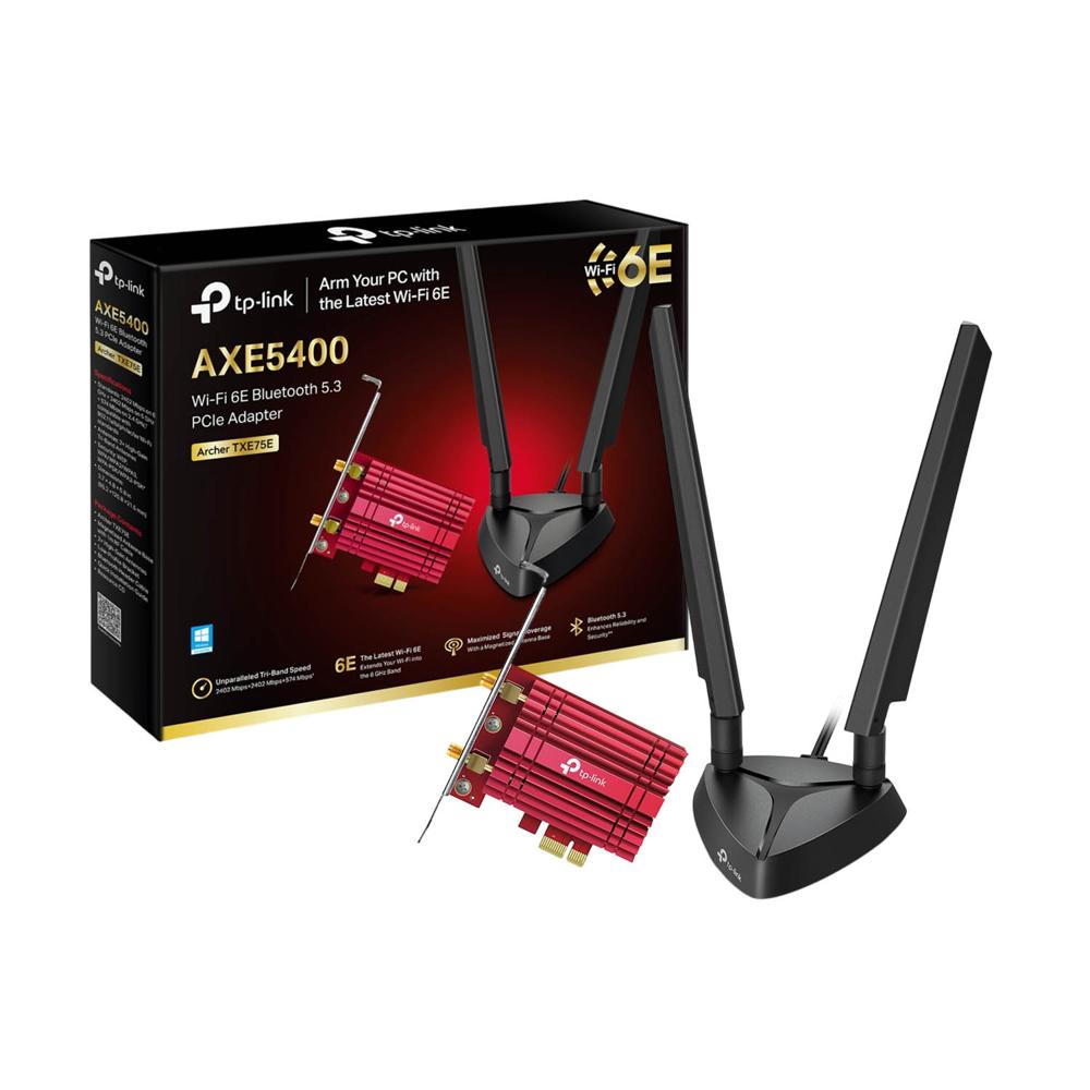 Adaptador Archer TXE75E Tp-Link PCIe AXE5400 Wi-Fi 6E Bluetooth 5.3