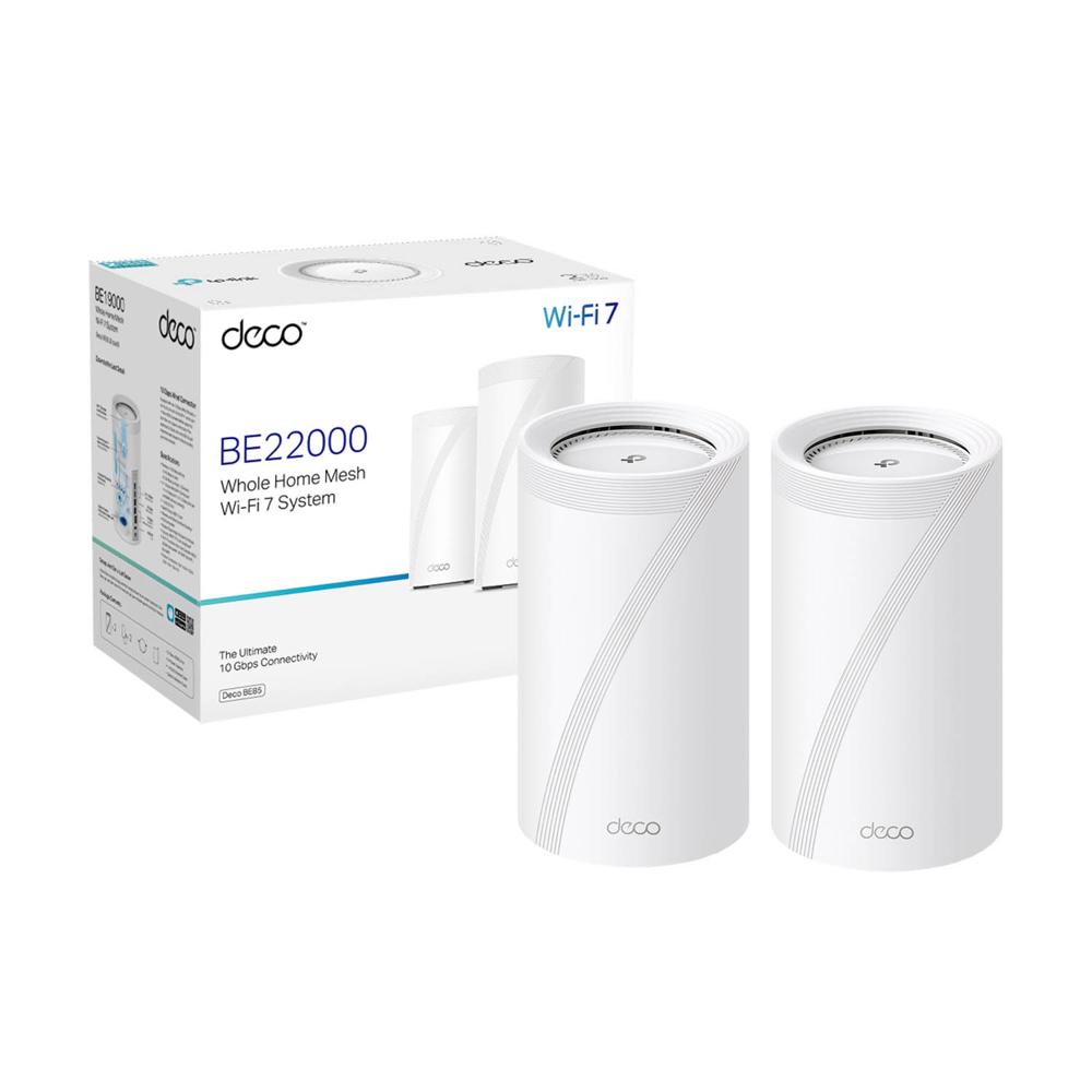 Mesh Deco BE85 2-pack Tp-Link Wi-Fi 7 BE19000 Triple Banda