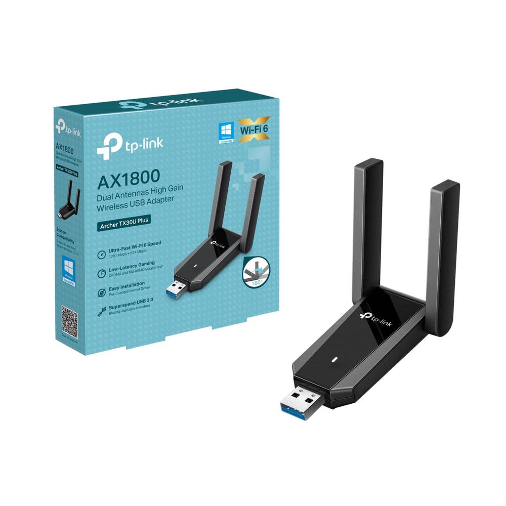 Adaptador USB inalámbrico Archer TX30U Plus Tp-Link AX1800 Doble antena
