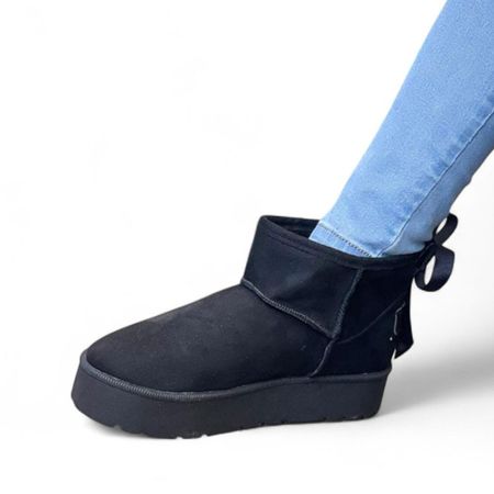 Botin Mujer Vegetha Peluche Interno 1299 5C-55 Color Negro Talla 39