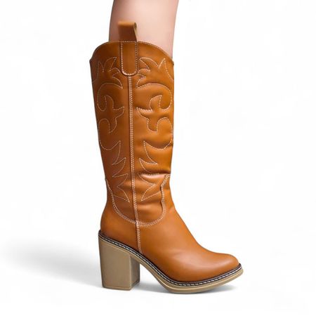 Bota Mujer Texana Eagle 1299 5C-95 Color Naranja Talla 35