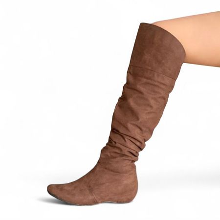 Bota Mujer Taco Incorporado 3 Gamuza 1299 5C-68 Color Marron Claro Talla 37