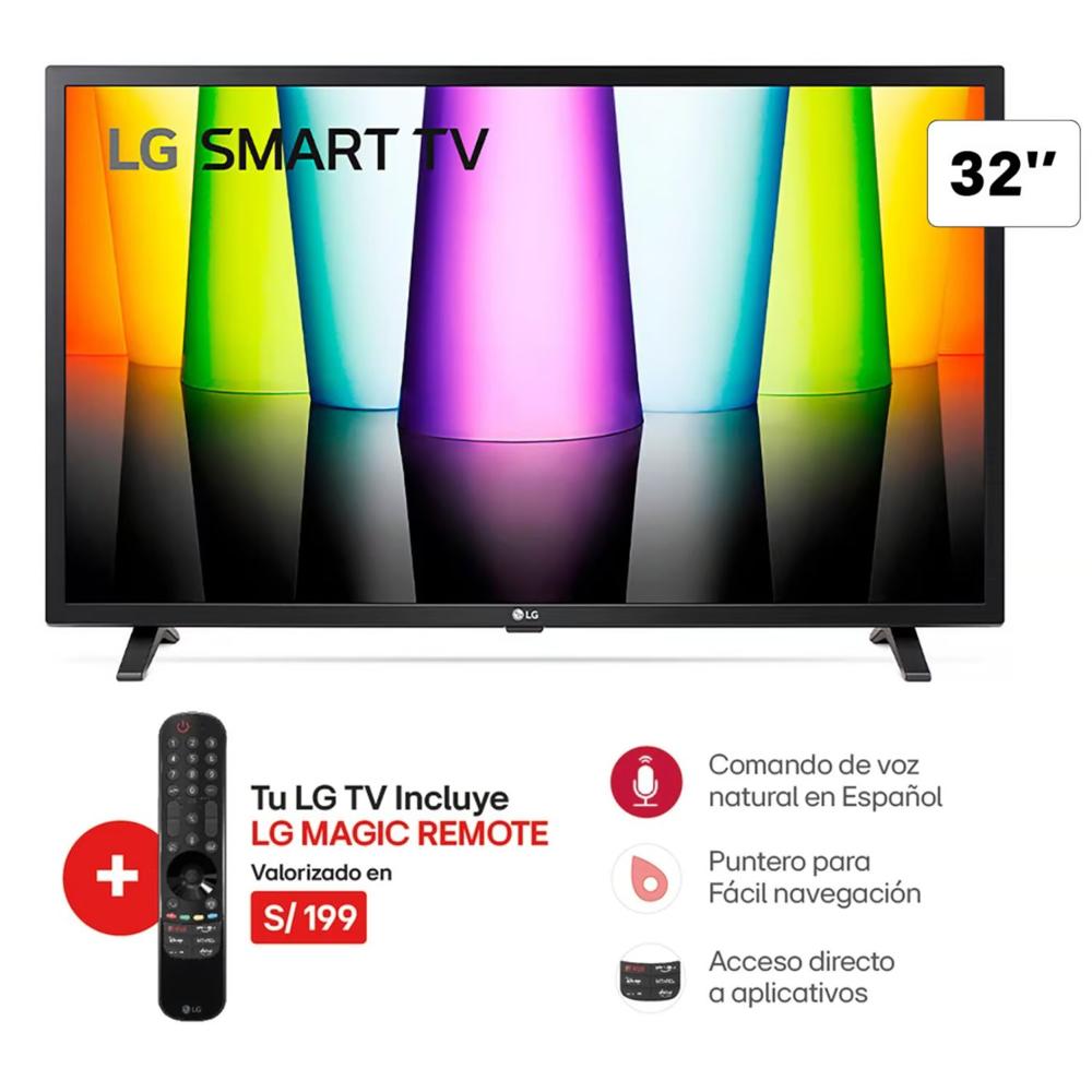 Televisor LG 32 HD Smart TV webOS22 HDR 32LQ600BPSA