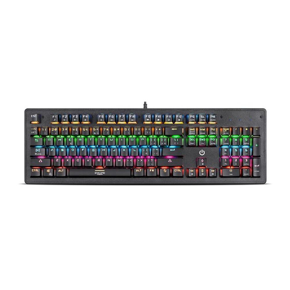 Teclado Gamer Mecánico USB Kingdom ENK1001 Rainbow - Enkore