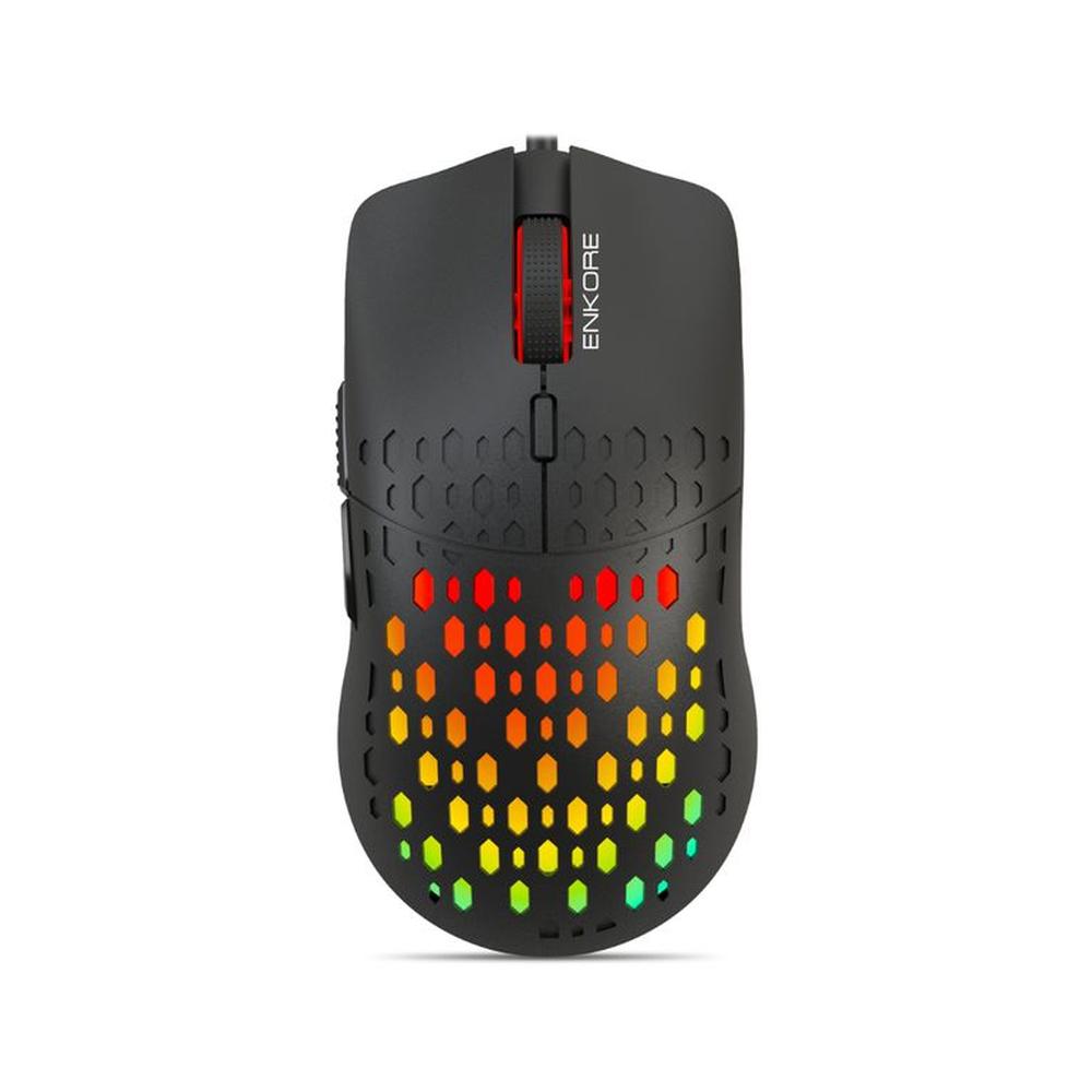 Mouse Gamer USB Vibrant EKM303 7LEDS 6B 3600DPI - Enkore
