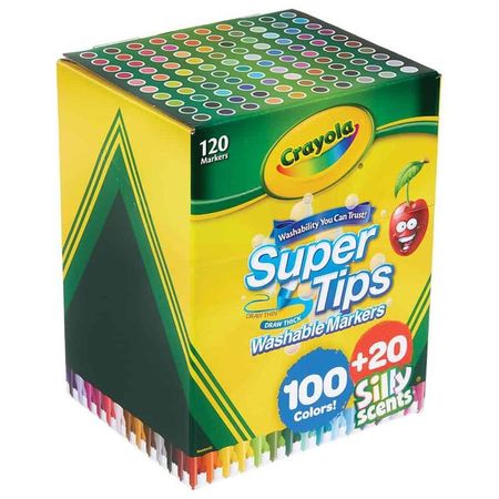 Crayola Marcadores Lavables SuperTips 120 Unidades