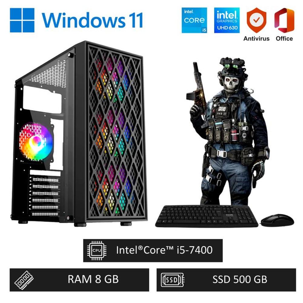 Computadora PC Gamer Intel Core i5 - 8GB RAM - 500GB SSD