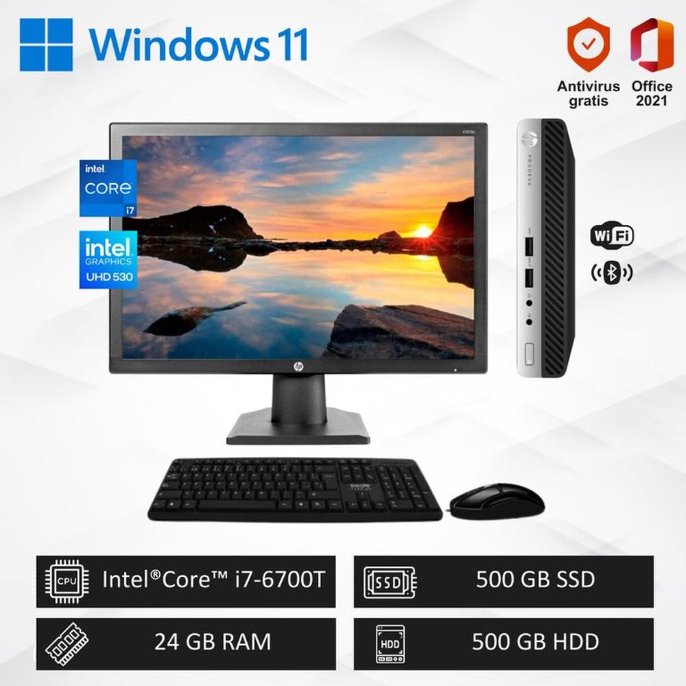 Computadora PC Empresarial Intel Core i7 3.6 GHz, 24GB RAM+500GB SSD+500GB HDD