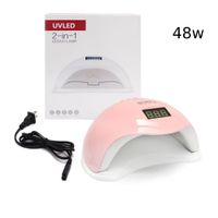Lampara de Uñas UV Led Secadora 48W Rosado