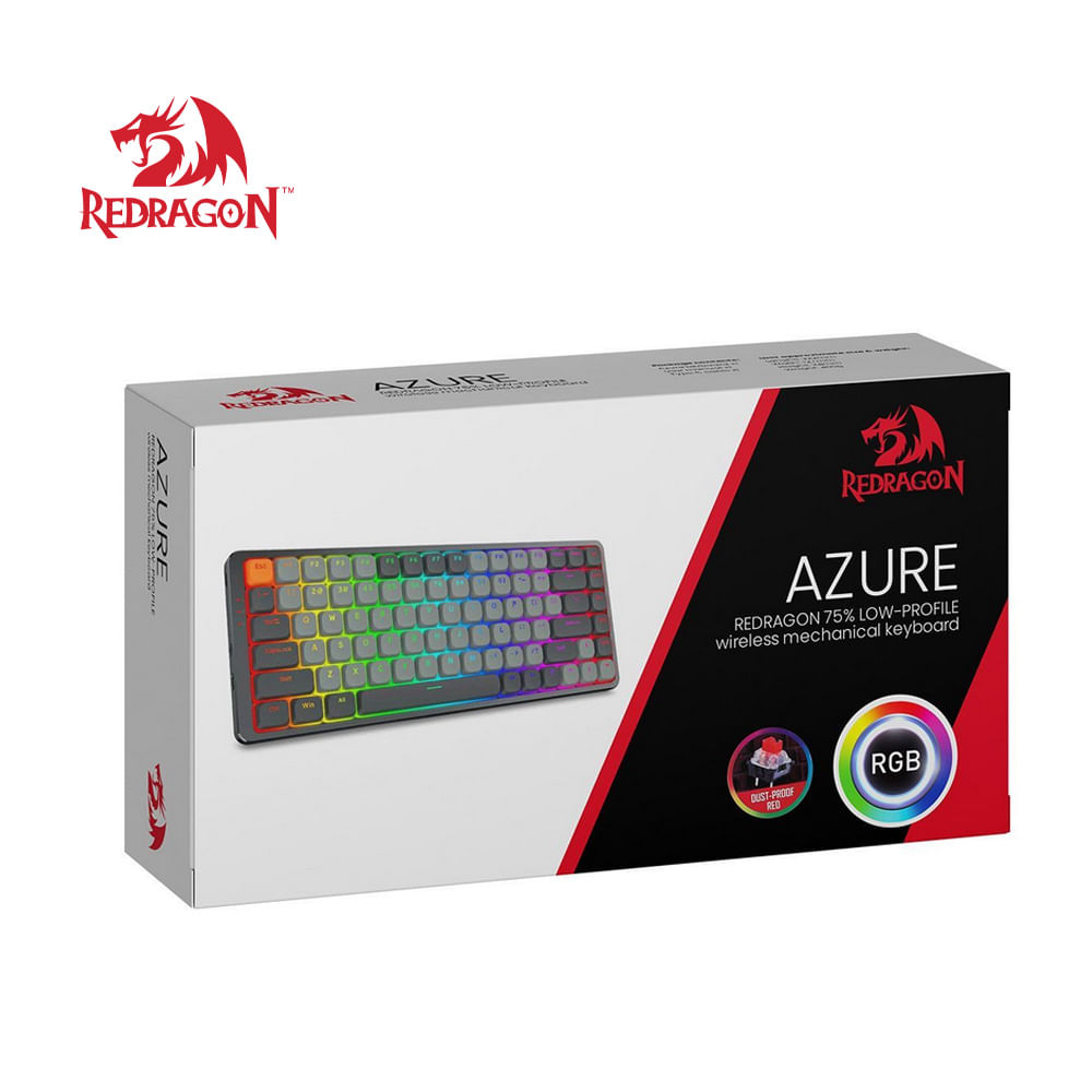 Teclado Gamer Redragon Azure K652Gg Rgb Pro  Red Switch