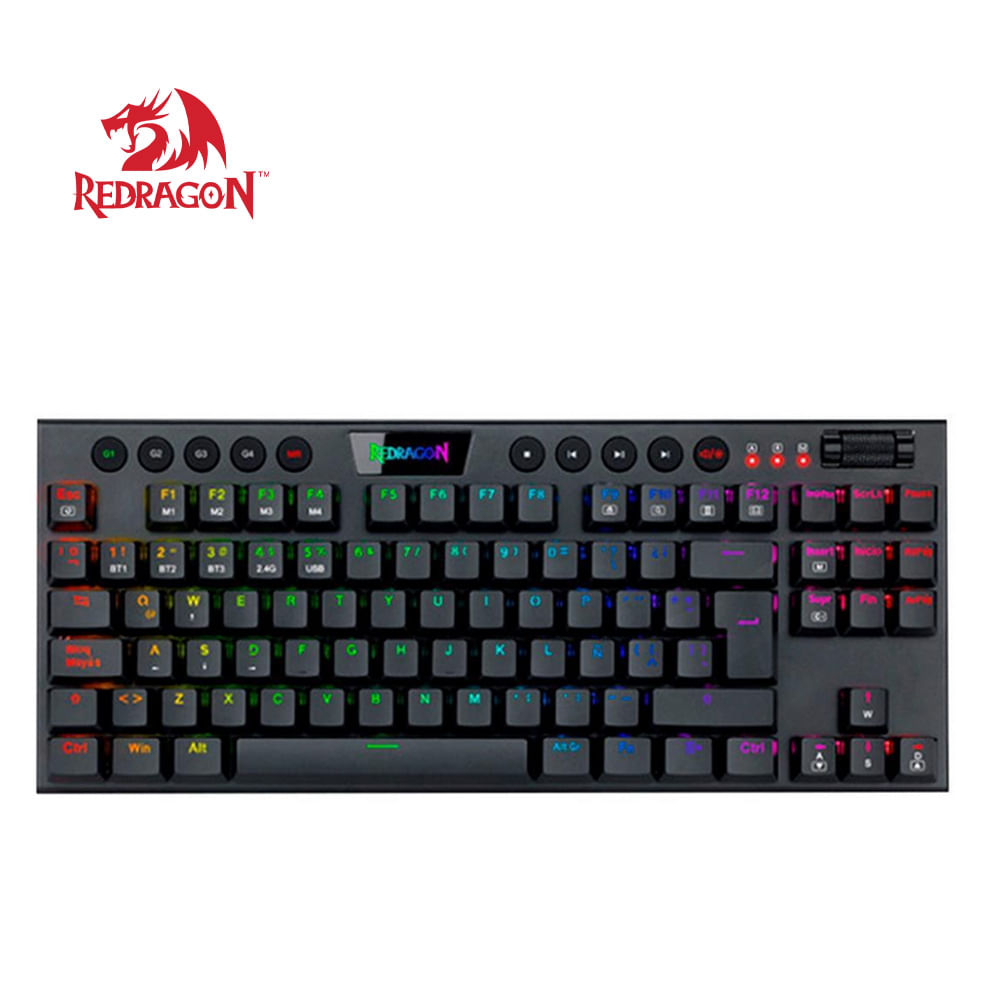 Teclado Gamer Redragon Horus TKL Negro - switch RED