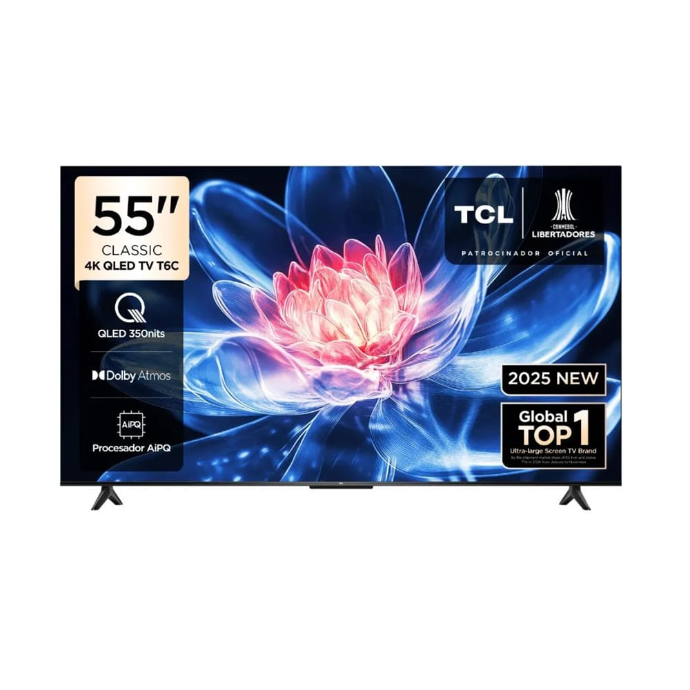 Televisor TCL 55"" Qled 4k 55t6c Google Tv Negro