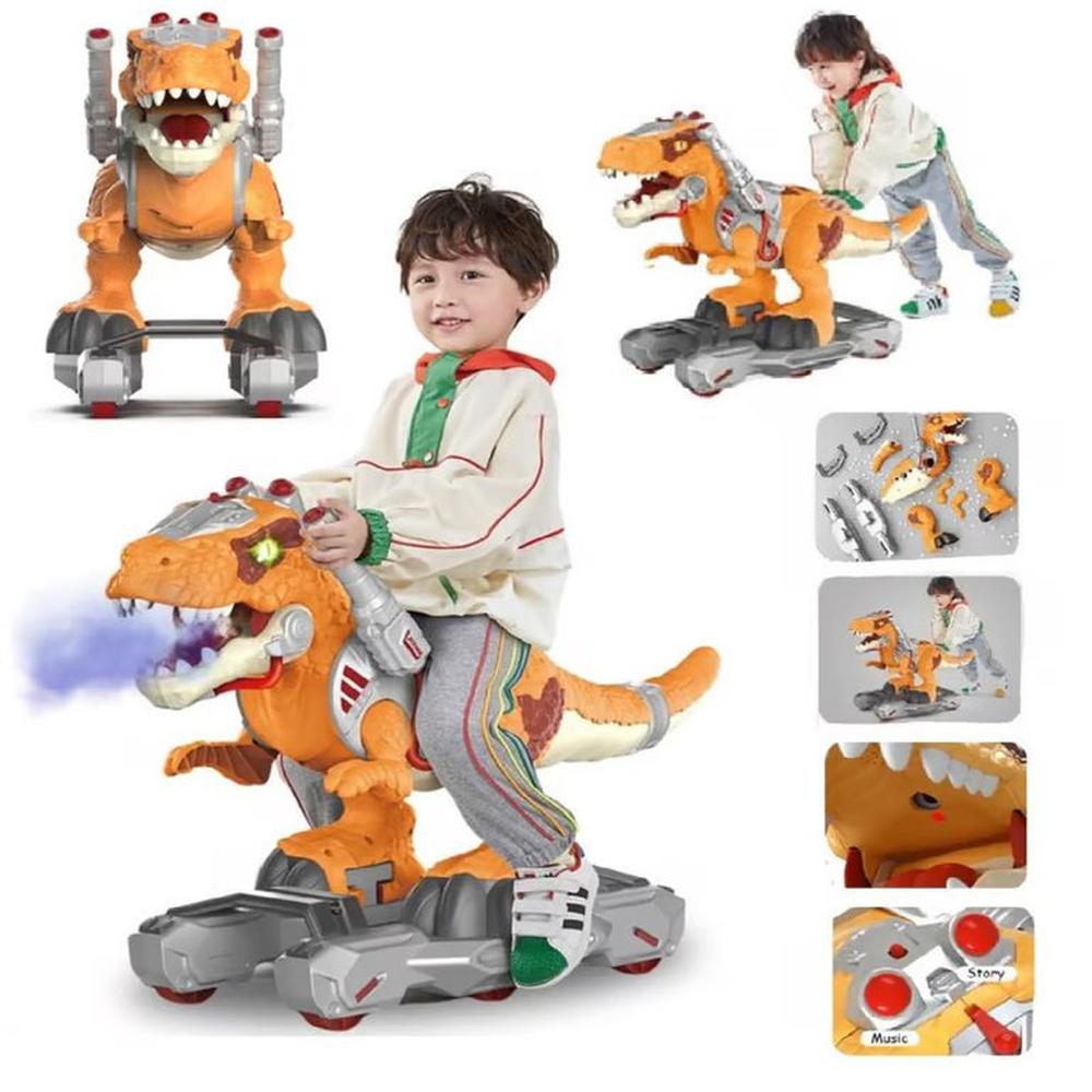 Scooter de dinosaurio con efecto bota humo Musical y Luces