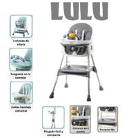 Silla de Comer Plegable Lulu Ebaby - Plomo
