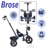 Triciclo Brose guiador luz delantera con Porta Biberon Azul