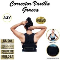 Corrector Varilla Gruesa Negro Talla -XXL