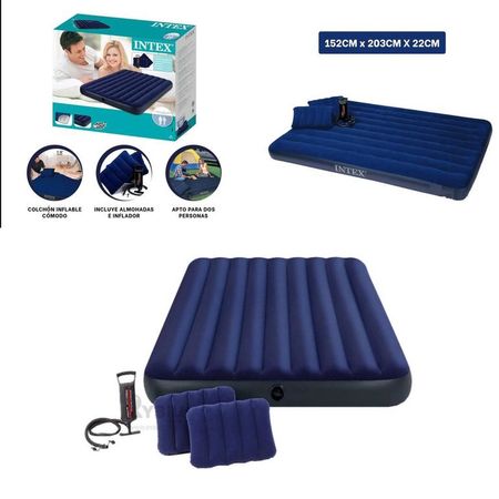 Colchon Inflable Queen 2 1/2 Plazas 152x203x22