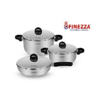 Juego de Ollas 6 Piezas Acero Inoxidable - Fz1048ts