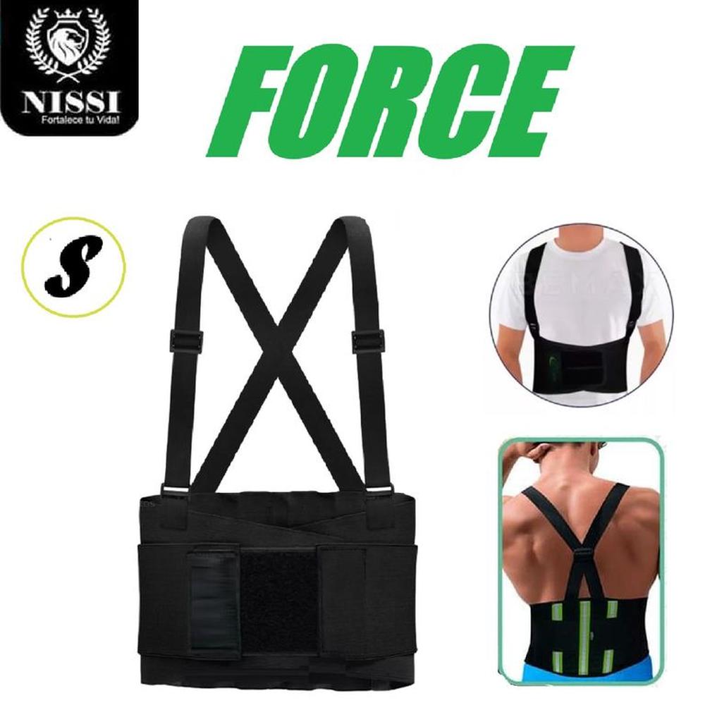 Faja Laboral Corrector Force Negro Talla -S