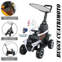 Bugui Cuatrimoto Tractor Musical con Luces y Sombrilla -Blanco