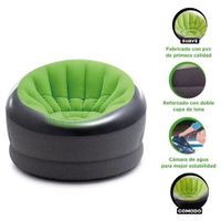 Silla Empire inflable Verde 3 pz 122x127x81