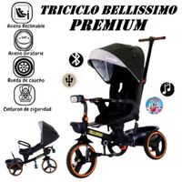 Triciclo Miusical USB Bluetooth Bellissimo Premium -Negro