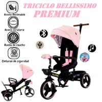 Triciclo Miusical USB Bluetooth Bellissimo Premium -Rosa