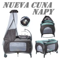 Cuna Corral Aluminio NAPY 779C-1 Tul Reina -Gris