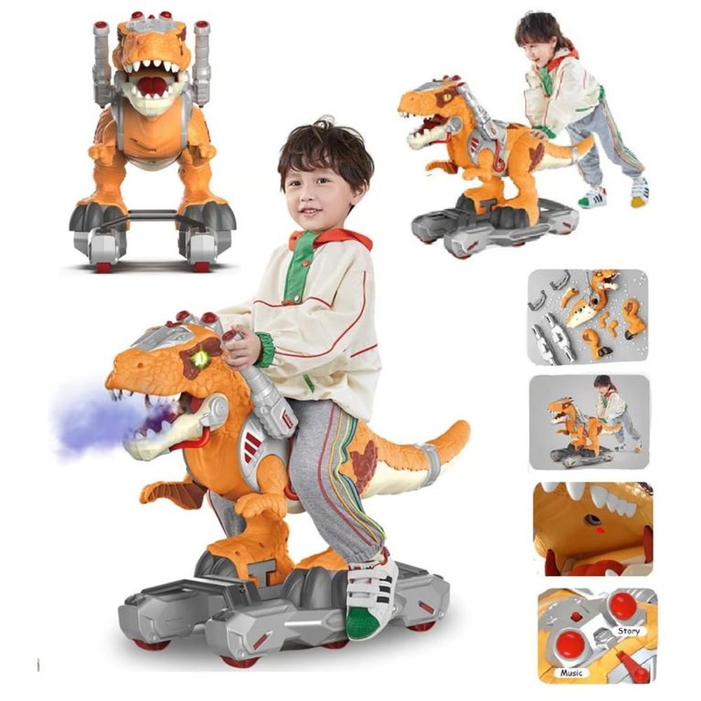 Scooter de dinosaurio efecto bota humo Musical y Luces -N