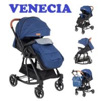 Nuevo Coche Mecedor Venecia Mango Reversible -Azul