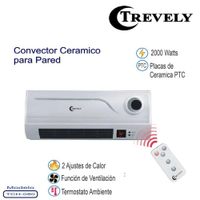 Calentador Ceramico Pared Trevely Control Remoto