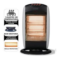Calefactor Estufa Giratorio con 3 Focos 1200 Wats