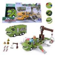 Camión Dinosaurio con Grúa Deslizante-Verde