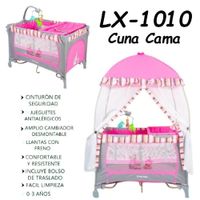 Nueva Cuna Casa Para Bebe Lx-1010-Rosa