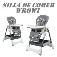 Nueva silla de comer Altura Ajustable Wrowi Ebaby -Gris