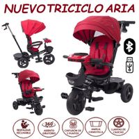 Nuevo Triciclo Giratorio Ebaby reclinable Aria -Rojo