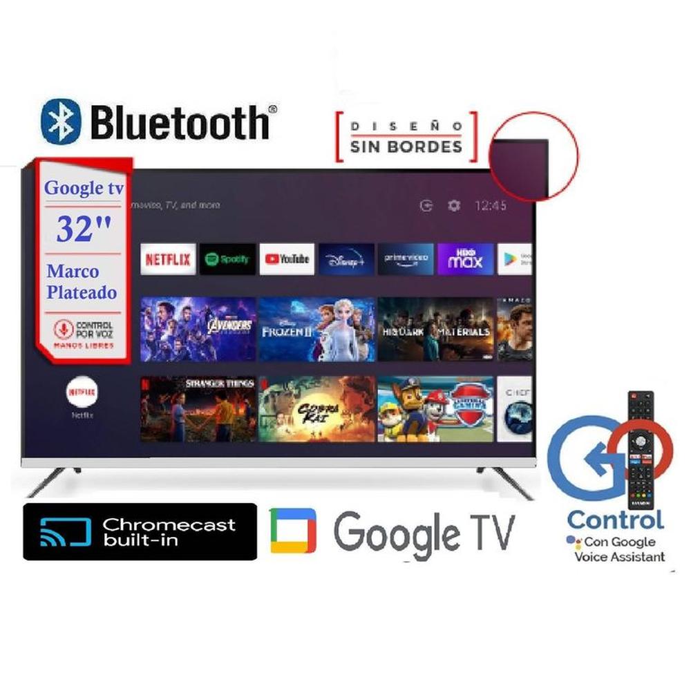 Led Smart 32 Pulgadas Control de voz HYLED3254GIM Google TV