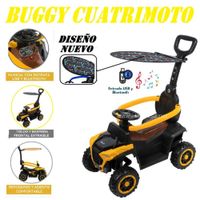 Bugui Tractor Musical y Luces Sombrilla con Diseño -Amarillo